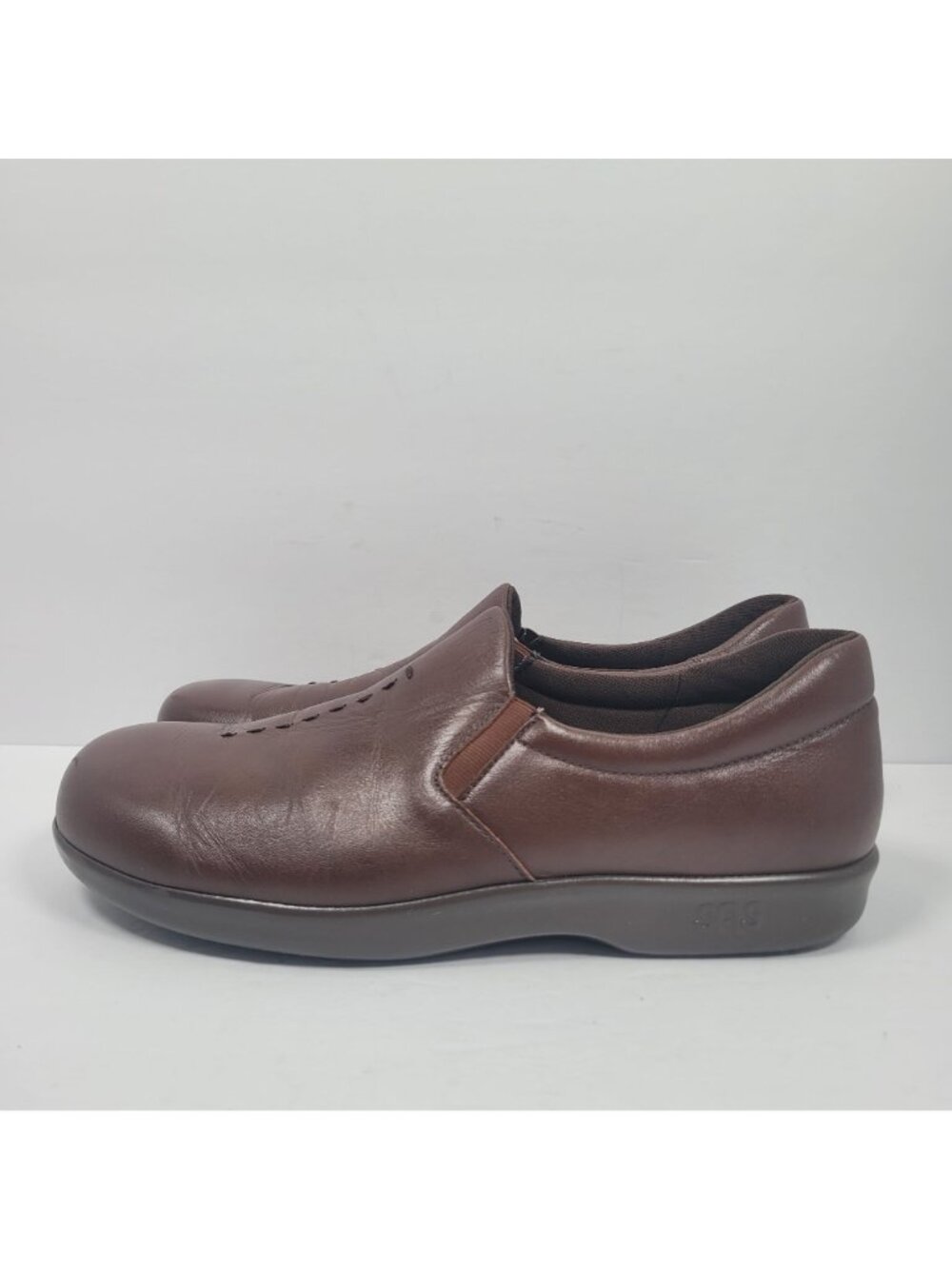 SAS Women's Brown Leather Slip On Loafers US Size 10N - Picture 2 of 8